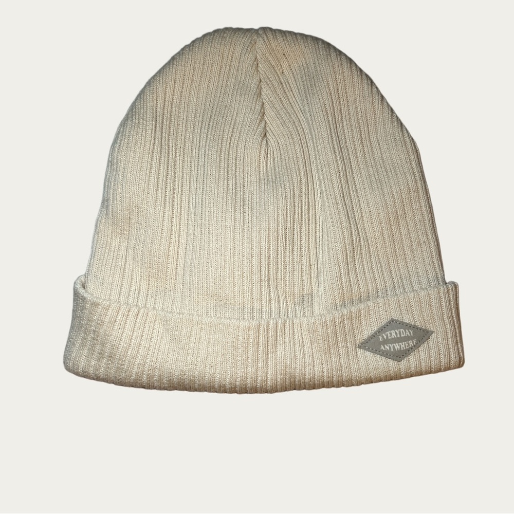 Zara NWT Cream‎ Ribbed Kids Beanie